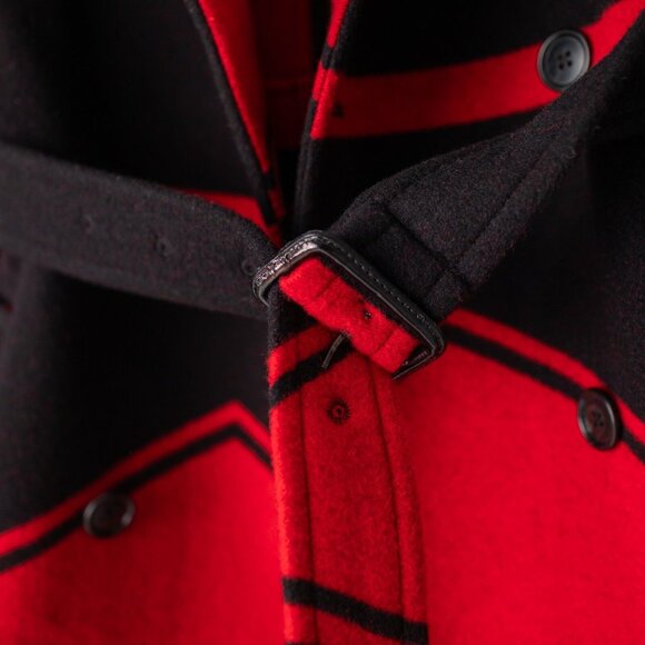 Polo‎ Ralph Lauren Red Black Carlyn Double Breasted Belted Wool Coat SZ. 0  NWT - Picture 11 of 12